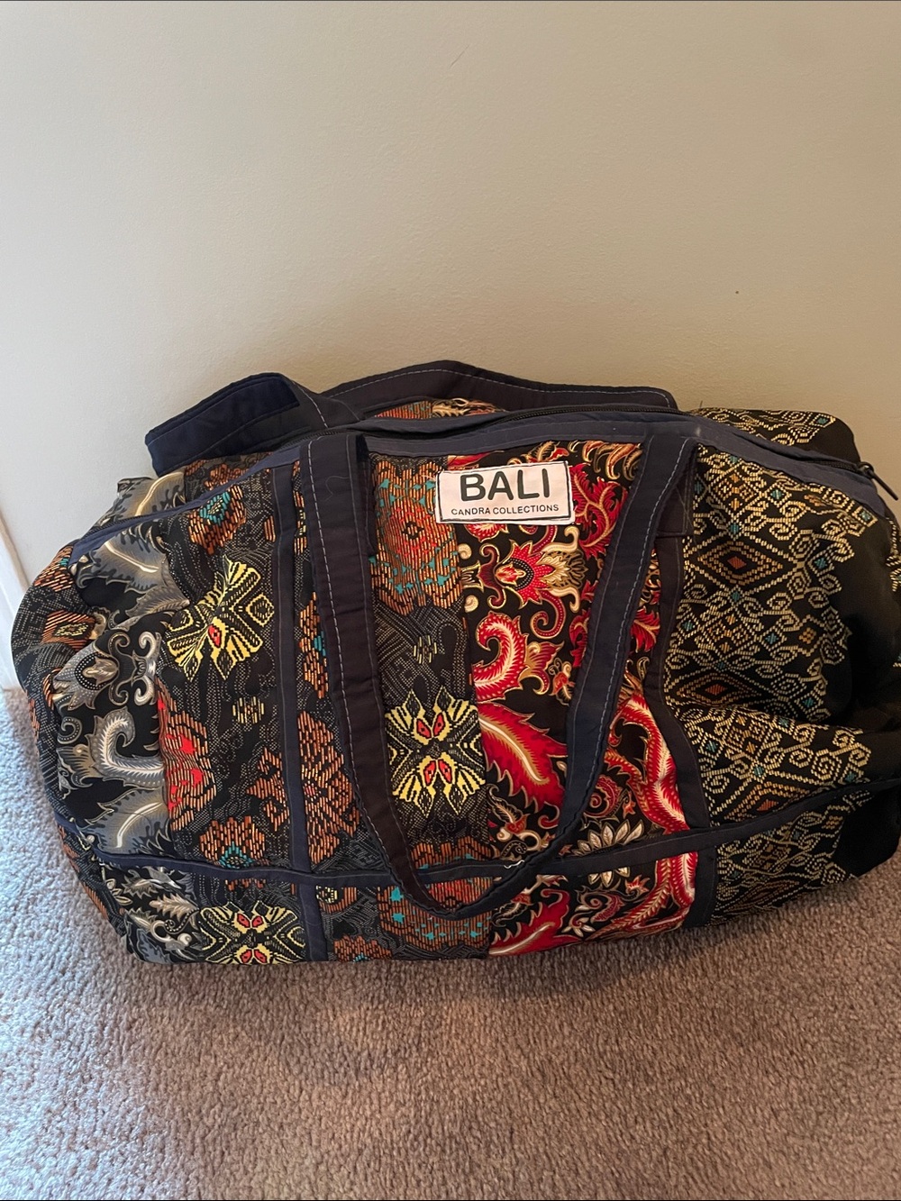 Patchwork duffel bag
